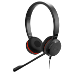 Jabra Evolve 20 SE MS Stereo USB Binauraalsed K&otilde;rvaklapid USB K&otilde;rvaklapid Mikrofoniga MS Stereo &Uuml;hendus M&uuml;rasummutus Mugav Nahast Padi must