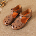 Naiste suvine uus tasap&otilde;hjaline pehme tallaga &otilde;&otilde;nes sandaal varvaste vahe pehme lehmanahk &otilde;&otilde;nes sisemine naiste aukkingad 35