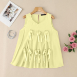 ZANZEA Naiste vabaajalised, varrukateta, &uuml;mara kaelusega suvised mantlid S