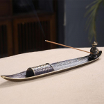 Viirukipulgahoidja l&auml;bipaistvast kontekstist kuumakindel hoidev Viirukipulga viirukip&otilde;leti teetoa viirukip&otilde;leti kodukaunistuseks