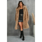 VAYLA Luksuslik Kohev Karvkasukas Talvine Naiste Karusnahast Kraega Soe Pikk Faux Karusnahast Jakk Karvane Rev&auml;&auml;r Streetwear Kampsun Paks Tasku &Uuml;ler&otilde;ivas XXXL kaamel