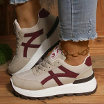 Vabaaja paeltega naiste platvorm tossud pehme tallaga jalutuskingad madala s&auml;&auml;rega mitmek&uuml;lgsed kingad 38 punane