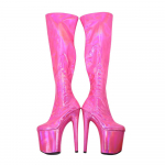 Naiste p&otilde;lvek&otilde;rgused pitsidega saapad, lukuga, peenikese k&otilde;rge kontsaga kingad, &ouml;&ouml;klubi, tantsimine postil, &uuml;mara ninaga pikad saapad 34 roosa