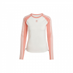 Adidas Originals Kitsas Pikkade Varrukate T-s&auml;rk Kolme Triibuga V&auml;rviplokk Logo Naiste Topid Maapruun IY0781 XS
