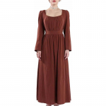 Daamide retrokleit keskaegne klassikaline viktoriaanlik kleit pikk kleit regentsiaeg XXXL kohv