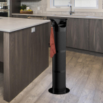 Tool Knock Box, Large Capacity Container for Espresso Waste in Kitchen And Cafe White Line