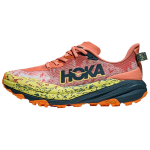 Hoka One One Speedgoat 6 Mugav Pehme Kangas S&uuml;nteetiline Nahk Libisemisvastane Kulumiskindel Madala S&auml;&auml;rega Jooksukingad Naiste Jooksukingad 1147811-FDS 38 beige