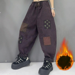 Retro Talvine &Otilde;mblus Pluss Samet Harlan Pesitud &Otilde;huke ja Paks Vabaaja L&otilde;tv Suur Suurus T&otilde;mblukuga Teksap&uuml;ksid XXXL tumelilla v&auml;rv