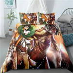 Moodne Anime Attack on Titan Kodutekstiil Padjap&uuml;&uuml;r 3D Voodipesu Tekikotid Laste Tekk Voodipesukomplektid Kodutekstiilideks 70x133cm 2pcs