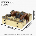 II maailmas&otilde;ja seeria s&otilde;jaline lahinguv&auml;lja varemed s&otilde;jaga seotud ehitusklotsid punkri mudel m&auml;nguasi keskaegne kingitus lastele t&auml;iskasvanutele DIY MOC