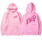Muusikagrupp Babymonster Drip album Tuur 2025 Huppar Mehed naised S&uuml;gis Talv trend Y2k Dressipluus Unisex Fliis Vabaaja pusa L pink