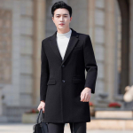 Terman Men's Padded Wool Blend Business Overcoat S