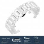 Kvaliteetne keraamiline kellarihm GC Guess Rossini MK kelladele Rihm 20*11mm 18*10mm 16*8mm Meeste Naiste Rihm Kellatarvikud 16-8mm valge