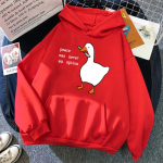 Rahu pole kunagi olnud valik Goose Print Naiste riided Mood Crewneck kapuuts Loomingus O-kaelusega kapuuts T&auml;nava tasku Naiste kapuutsid 3XL