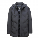 Uus talvine puuvillane jope meeste mantel paksendatud soe vabaaja puuvillane &uuml;hev&auml;rviline kapuutsiga jope S hall v&auml;rv