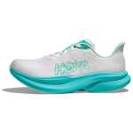 Hoka One One Mach 6 Mugav Mitmek&uuml;lgne Kangas S&uuml;nteetiline Nahk Libisemiskindel Vastupidav Madala S&auml;&auml;rega Jooksukingad Naiste toss Valge Sinine 1147810-WTCL 40 white