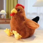 Armas simulatsioon suur kukk nukk pl&uuml;&uuml;sist m&auml;nguasi tibu kana nukk lasteaia beebi rahustav nukk 40cm（0.5kg） valge
