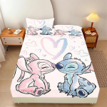 Stitch Koomiksitegelane Armas Kodu Dekoor Pinguldatud Linu Komplekt Voodipesu Komplekt 2/3-osaline Komplekt Nordica Pol&uuml;ester Anime Palus 90X190X25CM