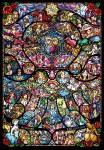 Tenyo [Valmistatud Jaapanis] 1000-osaline lumivalge pusle Disney ja Disney Pixari kangelannade kollektsioon Vitraaž (51x73,5 cm) DP-1000-028 koos teenusega