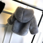 Mood Must Hall Talvine T&uuml;drukutele Poistele Mood Kunstkarusnahast Paks Soe Mantel Beebi Lapsed Laste Kapuutsiga jope 165cm