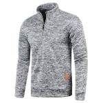 Uued s&uuml;gistalvised meeste kampsunid vabaaja pullover Meeste soojad topid Meeste &otilde;huke krae Pulloverid Meeste mantlid Poollukuga dressipluus Yasheng 4XL helehall v&auml;rv