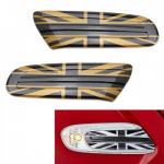 Gold UK Union Jack Style Side Marker Lamp Scuttle ert For MINI F55 F56 F57