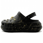 Crocs Crush Clog Klassikaline Crush Geomeetriline Pilv Valmistatud Kimalane Tindipritsutus Luksuslik Eriline Kingikott Augud Kingad Unisex Stiil Must 37-38 must
