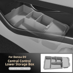 For Denza D9 Silicone Storage Box Center Console under Layer Modification Special Car Interior Accessories Organizer beež