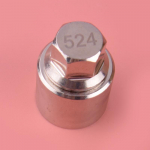 Silver 524 Anti-theft Lugnut Socket Wheel Lock Bolts Nut Screw Removal Key fit for VW Volkswagen