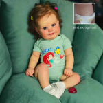 50cm t&auml;ielik silikoonkeha Reborn-nukud Maddie 60cm riidest keha 3D k&otilde;rge v&auml;rvit&ouml;&ouml;tlusega simulatsioonibeebi armas juurdunud juurdunud l&uuml;hikeste lokkis juustega simulatsiooninukk 50cm girl doll