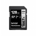 Lexar 1667x Pro V60 SD m&auml;lukaart 128GB