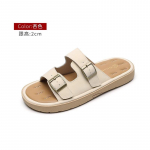 Nahkversioon! Birkenstock sussid naiste suveks 2025 uus lamep&otilde;hjaga kahekordse rihmaga Birkenstock sandaalid vabaaja &uuml;he rihmaga pl&auml;tud 35 aprikoosi