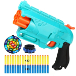 Laste 6-S pehme kuuli p&uuml;stol 20 kuuli, sihtm&auml;rk, k&auml;epael, Nerf Blaster m&auml;ngup&uuml;stol, sise- ja v&auml;listingimustes laskmine, noolep&uuml;stol, kingitus blue