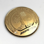52mm 57mm Tahke 3D ja lame T&auml;ht &Otilde;unapuu m&auml;rk Nikkel Auto embleem Mercedes Benz AMG Roolikeskuse logo jaoks H&otilde;bedane Kuldne 52mm solid