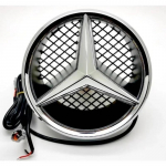 Auto Esiosa Grillitud T&auml;he Embleem LED-valgustusega Logo Valge Sinine Punane Valgus Mercedes Benz W205 C E R ML GL GLA CLA CLS 2013-2016 jaoks Glowing red h&otilde;be