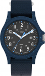 TIMEX Reclaim Ocean 40mm Must Taaskasutatud Mineraalkvarts 3 ATM Veekindel Merev&auml;esinine Kell, Tihvtid, Plastik, Klaas, Mehhanism, Vastupidavus, (TW2V81800)