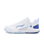 Li Ning Rocket Shoe 2.0 Slip Resistant, Abrasion Resistant, Waterproof Low top Badminton Shoes Unisex White Blue AYTU049-3 40
