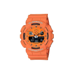 CASIO Meeste vedelkristall/analoog kahekordse n&auml;idikuga seeria Oranž kell GA-100RS-4A GA-100RS-4A Orange Watch Dial