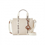 Kate Spade PLENTY Eemaldatava rihmaga Kirjatr&uuml;kiga Kangast Ostukott &Otilde;lakott K&auml;ekott V&auml;ike Naiste Naturaalne Basic Set (Bag + Dust Bag) beež