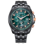 CITIZEN Eco Drive 100m Veekindel Valgusj&otilde;uline Kvartsliikumine Roostevabast Terasest Rihmaga K&auml;ekell AT9128-87X Green Dial