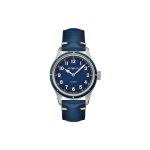 Montblanc 1858 Automaatne Mehaaniline Liikumine 100m Veekindel Kell 40mm Sinine T&auml;hik Roostevabast Terasest Korpus Ehtne Nahkrihm Meeste kellad 126758 Dark Blue Watch Dial