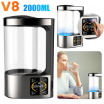 V8 Vesinikurikas Veeaparaat P&uuml;sitemperatuur 2000ML Kaasaskantav Vesinikurikas Veegeneraator Vananemisvastane Perekasutuseks China Mainland