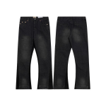 GALLERY DEPT Unisex Patchwork Narmastatud Retro Laienevad Teksad Pritsitud Pesuga XXL black