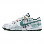 Nike Dunk Scroll Into Ink Madalad Lauatennise Kingad Unisex Valge Roheline DD1391-101(Meeskond73-) 40