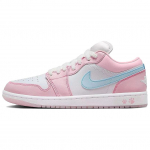 Jordan Air Jordan 1 Roosa Kassik&auml;pp Libisemisvastane Kulumiskindel Madal Vintage Korvpallijalatsid Naiste Roosa Sinine DC0774-607(Team1952-) 36