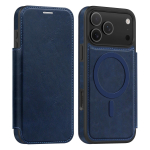 Moodne s&otilde;rmuses hoidja klappmagnetiga telefoni&uuml;mbris iPhone 17 Pro Max 16 Plus 15 Plus 14 13 jaoks P&otilde;rutuskindel Magsafe jaoks JalatugiKate iPhone 13 Pro sinine