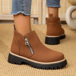 Uued naiste lihtsad stiilsed saapad Suurused Platvormkingad Naiste Paks Tald Pahkluusaapad Mood Mugavad Botas De Mujer 36 pruun
