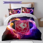 FC. Twente voodipesu Tekikomplekt Tekikott Padjap&uuml;&uuml;r Kodu kaunistus S&uuml;nnip&auml;evakingitus (1 * tekikott + 2 * padjap&uuml;&uuml;ri, ilma s&uuml;damikuta) 135x200cm