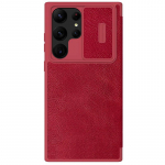NILLKIN Samsung Galaxy S23 Ultra jaoks liugkattega kaamerakaitsega klappnahast kate Samsung Galaxy S23 5G jaoks (2025. aasta) Juhtum For Galaxy S23 Ultra punane
