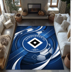 Hamburger SV jalgpallitr&uuml;kiga kristallveluurvaip, mugav, vett imav, libisemiskindel sisep&otilde;randavaip 100cmx150cm